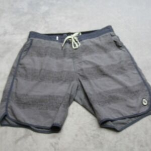 Vuori Board Shorts Mens 34? Striped Gray Quick Dry Swim Beach Surf Run‎ Jog Gym
